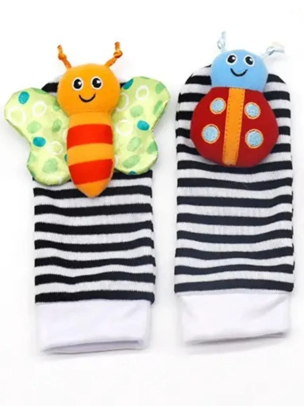 NEW Rattle Socks Wrist Hand Foot Finder Insects Sensory Toy Set Learning Baby